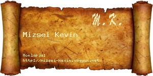 Mizsei Kevin névjegykártya